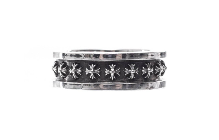 Order Anillo Plata Unisex Chrome Hearts Mini Ch Plus Cruz Gótica 925 Plata. CH-JZ-270