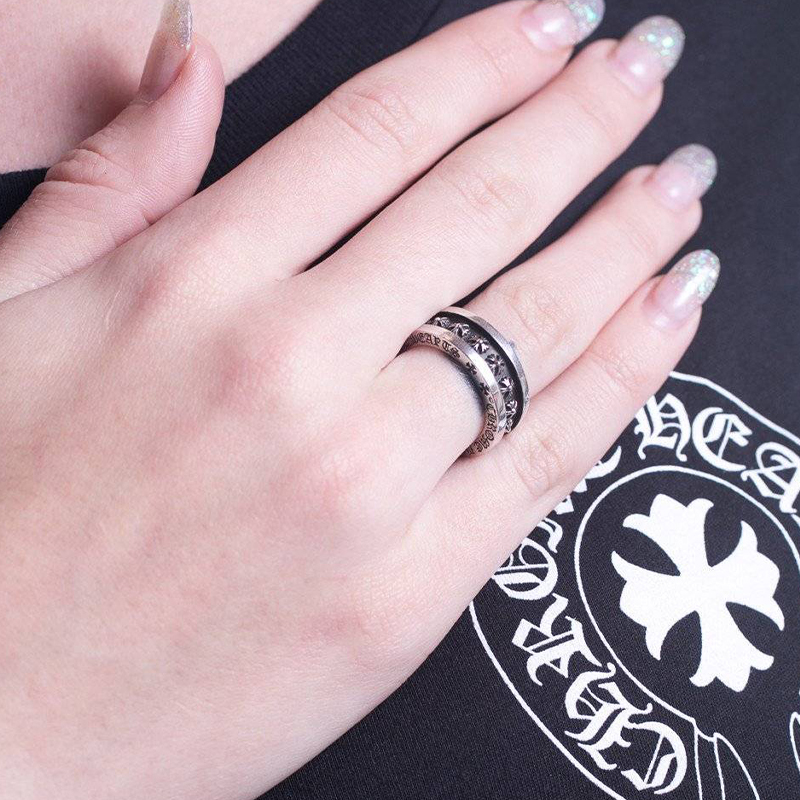 Details for Anillo Plata Unisex Chrome Hearts Mini Ch Plus Cruz Gótica 925 Plata. CH-JZ-270