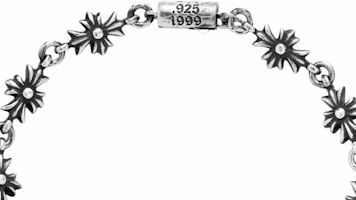 Shop Chrome Hearts 極簡風 925 純銀手鏈 情侶款 中性設計 - 銀色. klx-sl-100