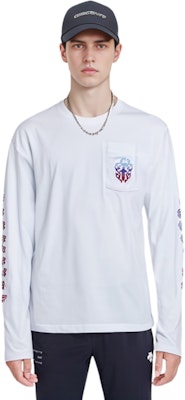 クロムハーツ マルチカラーロングスリーブTシャツ ソード&ホースシュー 白 男女兼用 CH-127 Shop クロムハーツ マルチカラーロングスリーブTシャツ ソード&ホースシュー 白 男女兼用 CH-127