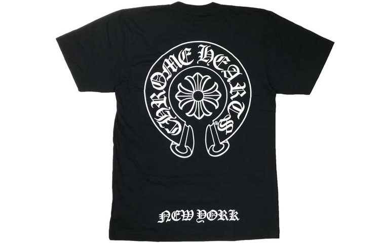 Order Chrome Hearts NYC Eksklusif Logo Graphic Tee Unisex Hitam CH-3261