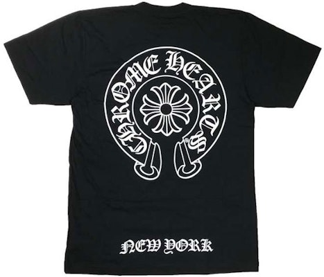 Chrome Hearts NYC Eksklusif Logo Graphic Tee Unisex Hitam CH-3261 Order Chrome Hearts NYC Eksklusif Logo Graphic Tee Unisex Hitam CH-3261