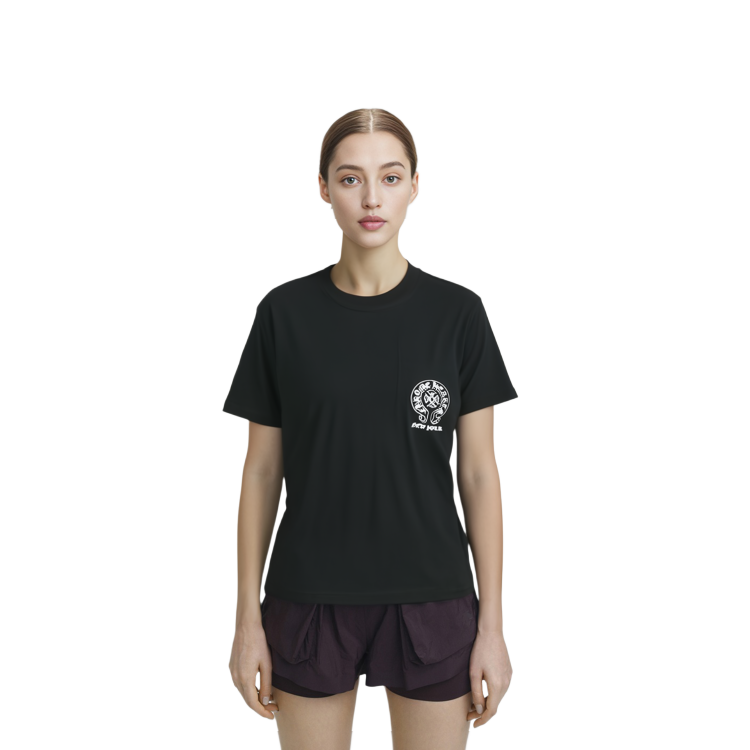 Details for Chrome Hearts NYC Eksklusif Logo Graphic Tee Unisex Hitam CH-3261