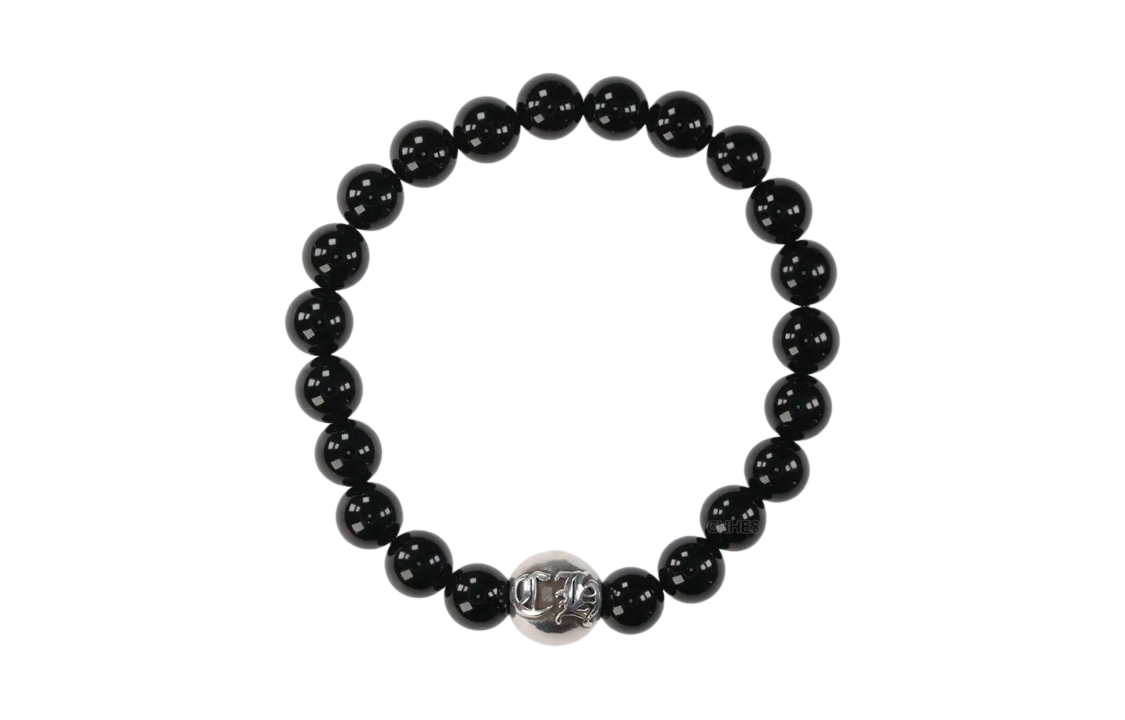 Order クロムハーツ オブシディアン ビーズ ブレスレット クラシック ユニセックス ペアスタイル. CH002304