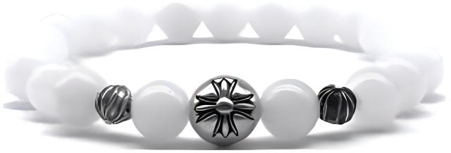 chrome-hearts-onyx-logo-bracelet-unisex-couples-white-silver-ch-sl-599