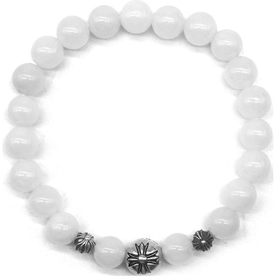 クロムハーツ オニキスロゴ ブレスレット ユニセックス カップル用 ホワイト/シルバー CH-SL-599 Lookbook クロムハーツ オニキスロゴ ブレスレット ユニセックス カップル用 ホワイト/シルバー CH-SL-599