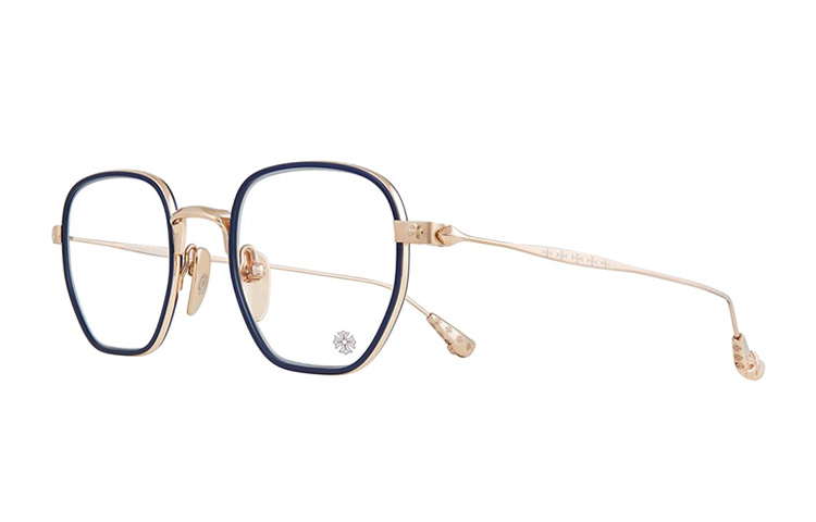 Chrome Hearts Optical Glasses Titanium 18K Gold Unisex Irregular Frame. BONE-PRONE-I