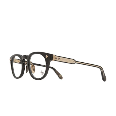 Chrome Hearts Oval Frame Glasses with Silver Accent Unisex Optical Eyewear DINGALONGLINGLONG BK18KGP