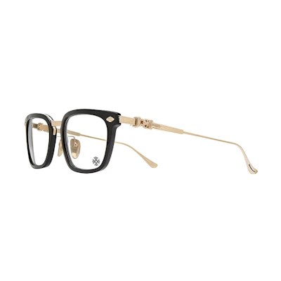 Chrome Hearts OVERPOKED Black/Gold Rectangular Glasses Unisex Vintage Frame OVERPOKED-BP/GP