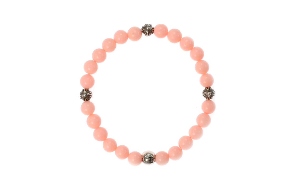 Chrome Hearts Pink 925 Silver Bracelet Unisex Couples Jewelry 2706