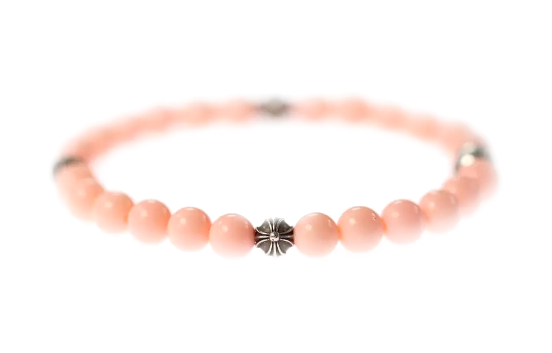 Lookbook 크롬하츠 핑크 925 실버 팔찌 유니섹스 커플 쥬얼리 2706