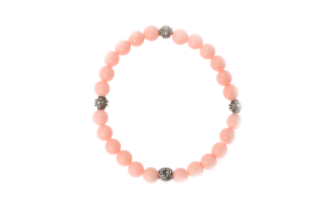 Shop 크롬하츠 핑크 925 실버 팔찌 유니섹스 커플 쥬얼리 2706