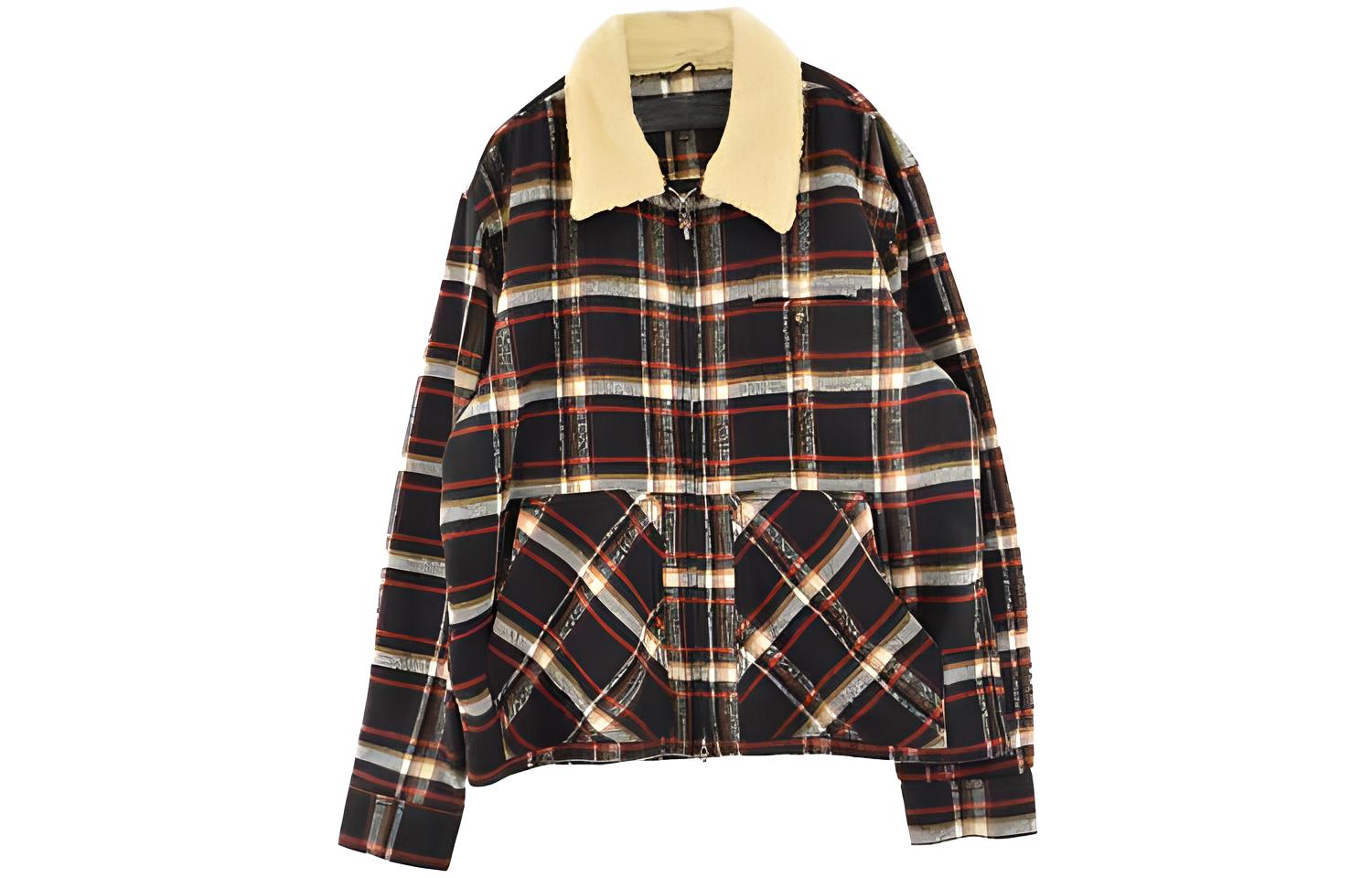 Chrome Hearts Plaid Collar Casual Jacket Multicolor CH-23120001