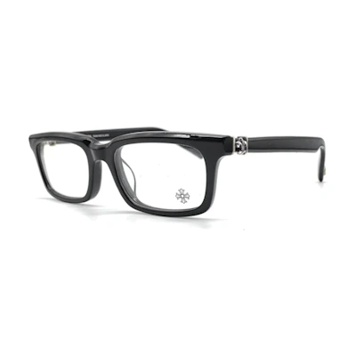 Chrome Hearts PONTIFASS Scout Floral Irregular Optical Frame Unisex Black Silver. PONTIFASS-BK
