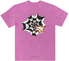 Chrome Hearts Purple Spider Web Graffiti Pink T-Shirt Unisex Crewneck Tee. CH-612 Chrome Hearts Purple Spider Web Graffiti Pink T-Shirt Unisex Crewneck Tee. CH-612
