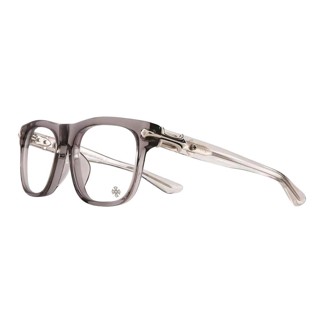 Order Kacamata Chrome Hearts Unisex Frame Abu-abu dengan Desain Gagang Solid. SLID’N-Graphite/Crystal