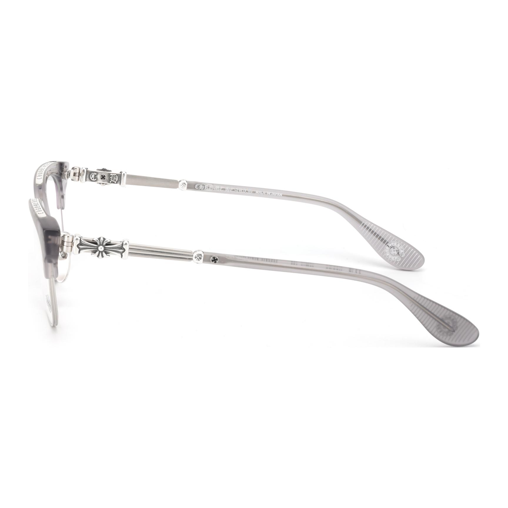 Chrome Hearts Rectangular Eyeglasses Unisex Smoke Grey Frame with Metal Arms Bonennoisseur-II 圖 4