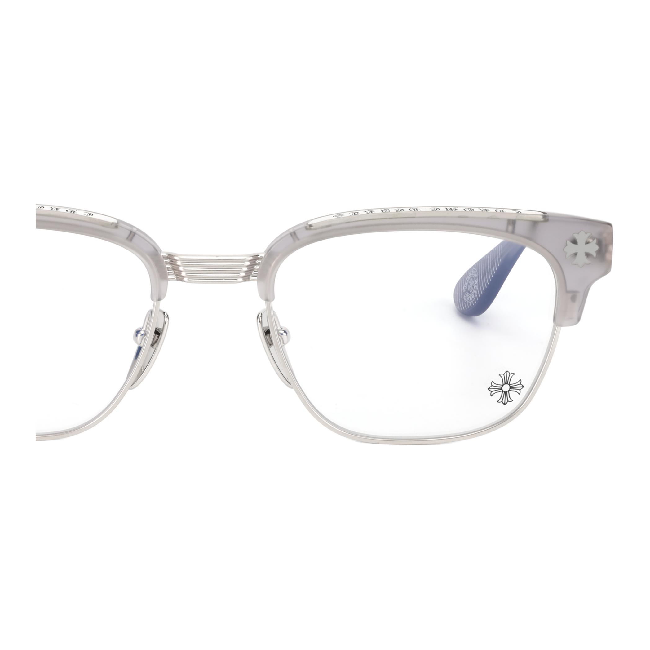 Chrome Hearts Rectangular Eyeglasses Unisex Smoke Grey Frame with Metal Arms Bonennoisseur-II 圖 5