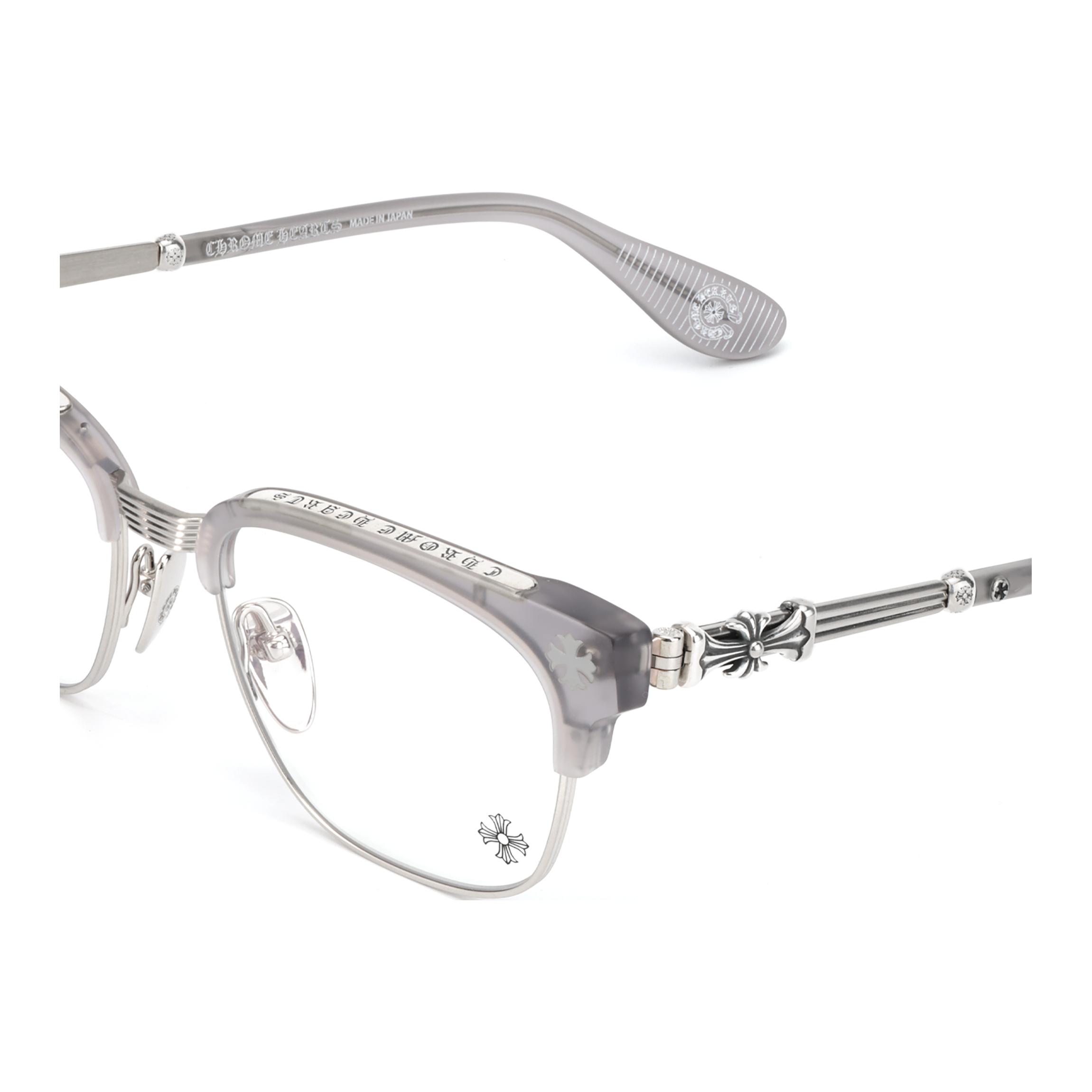 Chrome Hearts Rectangular Eyeglasses Unisex Smoke Grey Frame with Metal Arms Bonennoisseur-II 圖 6