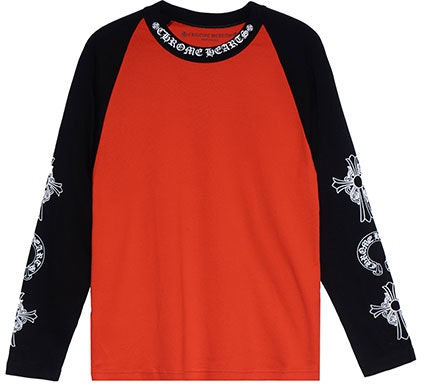 chrome-hearts-red-long-sleeve-t-shirt-with-patchwork-logo-unisex-ch-20222166