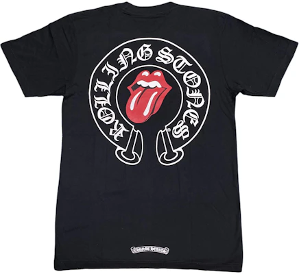 크롬하츠 레드 텅 그래픽 블랙 유니섹스 티셔츠. CH-327 Lookbook 크롬하츠 레드 텅 그래픽 블랙 유니섹스 티셔츠. CH-327