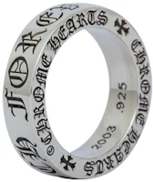 Shop Chrome Hearts Retro 925 Sterling Silver Ring in Silver 009023