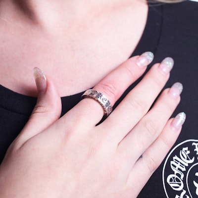 Cincin Chrome Hearts Retro 925 Sterling Silver Perak 00 9023 1