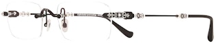 Buy Chrome Hearts 无框矩形光学眼镜 黑色 男女通用 Pillsiii-mbk-mbk-p