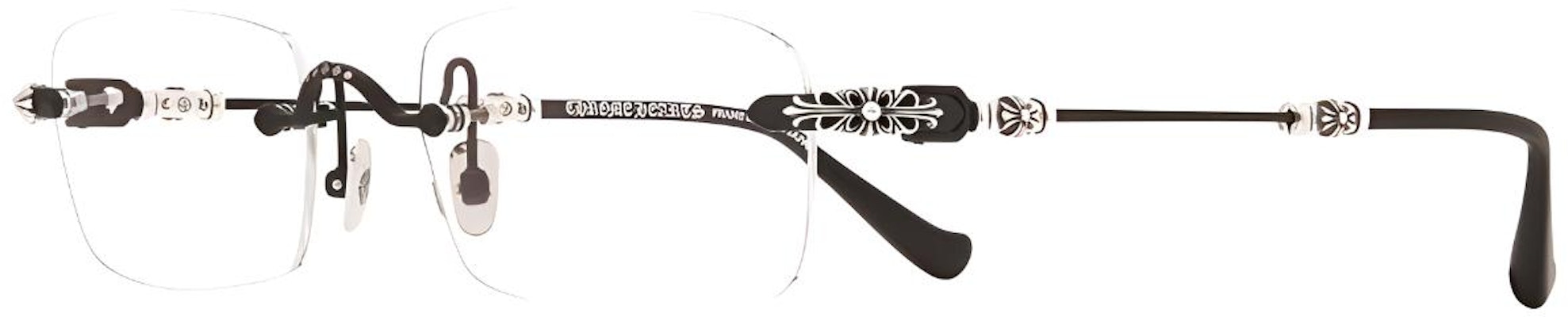 Chrome Hearts 无框矩形光学眼镜 黑色 男女通用 Pillsiii-mbk-mbk-p Order Chrome Hearts 无框矩形光学眼镜 黑色 男女通用 Pillsiii-mbk-mbk-p