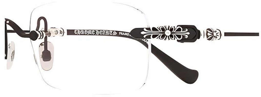 Chrome Hearts 无框矩形光学眼镜 黑色 男女通用 Pillsiii-mbk-mbk-p Shop Chrome Hearts 无框矩形光学眼镜 黑色 男女通用 Pillsiii-mbk-mbk-p
