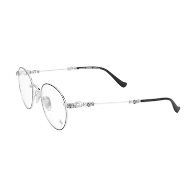 Chrome Hearts Bubba-A Cross Round Glasses MBK/GP-P 49 Gold Optical Eyewear Unisex BUBBA-A