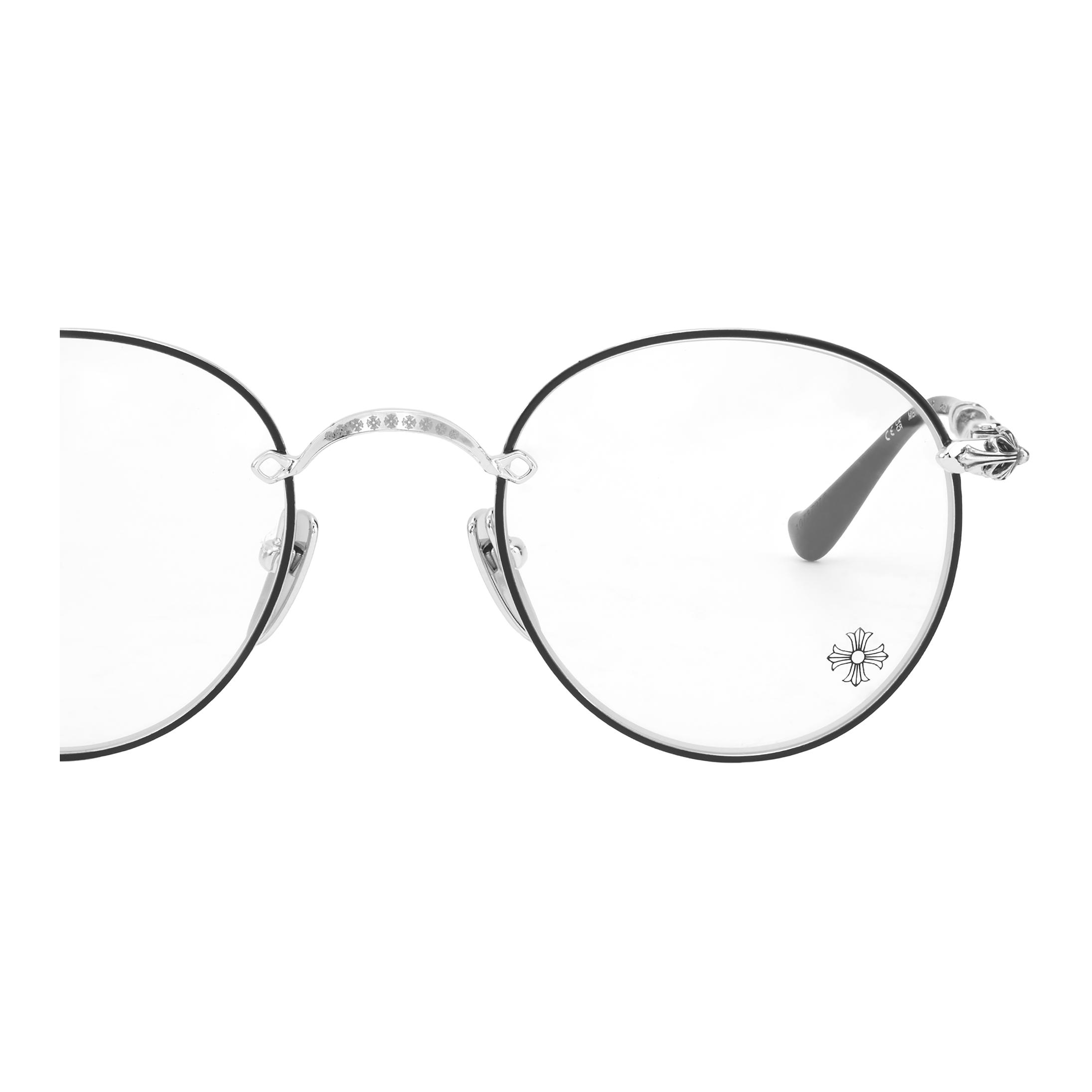 Chrome Hearts Bubba-A Cross Round Glasses MBK/GP-P 49 Gold Optical Eyewear Unisex BUBBA-A 圖 5