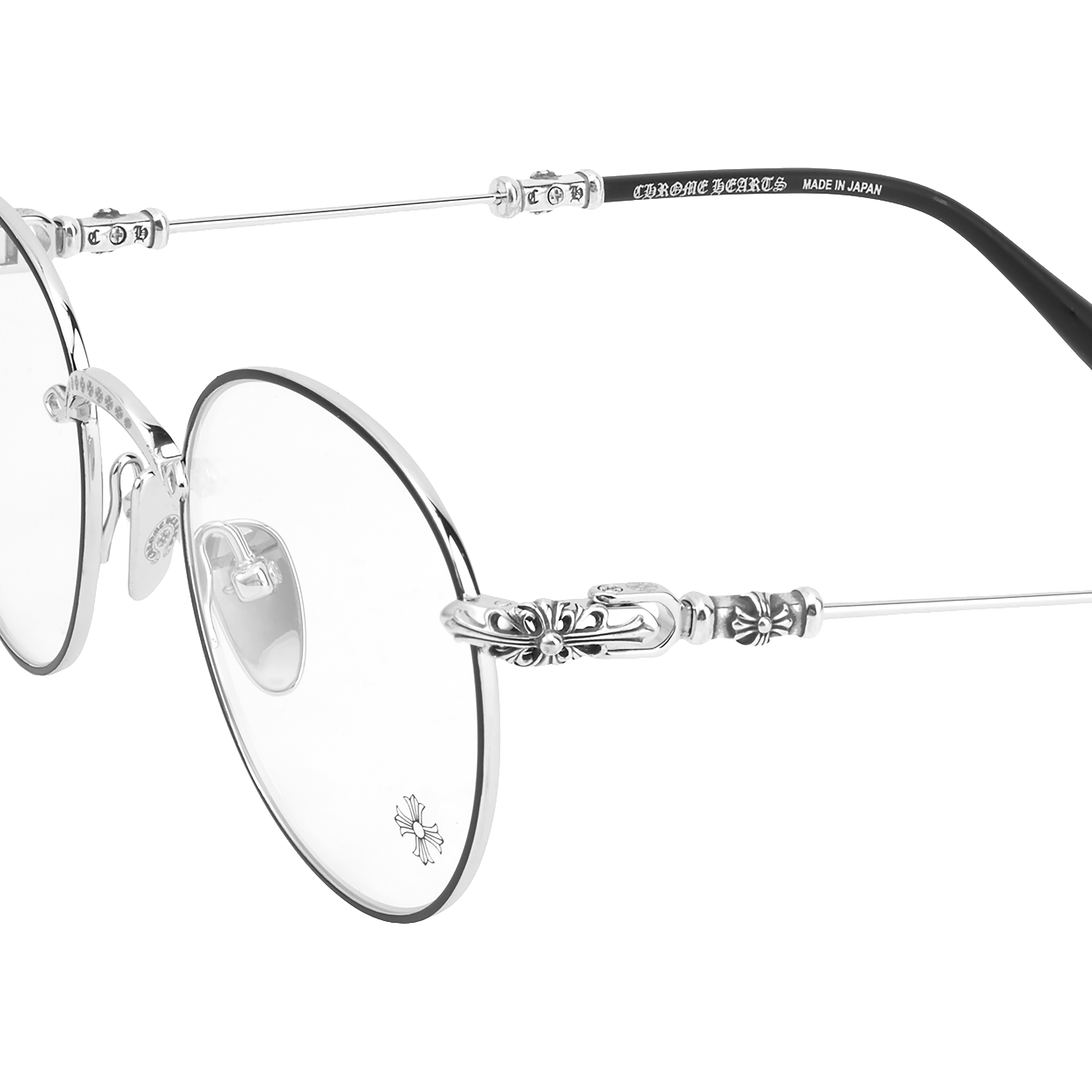 Chrome Hearts Bubba-A Cross Round Glasses MBK/GP-P 49 Gold Optical Eyewear Unisex BUBBA-A 圖 6