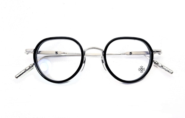 クロムハーツ ラウンドメガネ ブラック ユニセックス ロゴ入り デザイン. SQRTON BK/BS Lookbook クロムハーツ ラウンドメガネ ブラック ユニセックス ロゴ入り デザイン. SQRTON BK/BS
