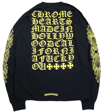 chrome-hearts-sanskirt-cross-yellow-graphic-long-sleeve-sweatshirt-black-unisex-ch-064