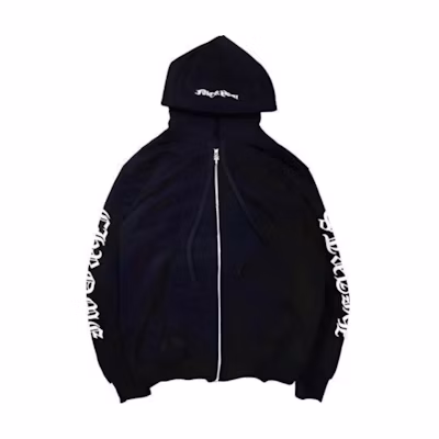 Chrome Hearts Sanskrit Horseshoe Print Lightweight Hoodie Black Unisex CH-024