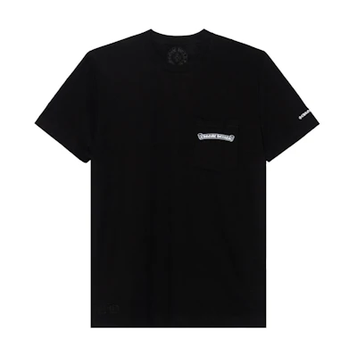 Chrome Hearts Scroll Label Unisex Black Short Sleeve T-Shirt CH-061