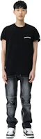 Shop Chrome Hearts 滾動標籤男女款黑色短袖T恤 CH-061
