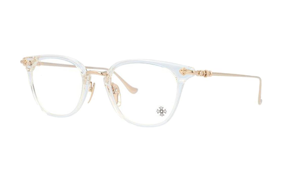 Order Chrome Hearts SHAGASS 椭圆光学眼镜 金色男女同款情侣款框架眼镜 SHAGASS-CRYS/GP