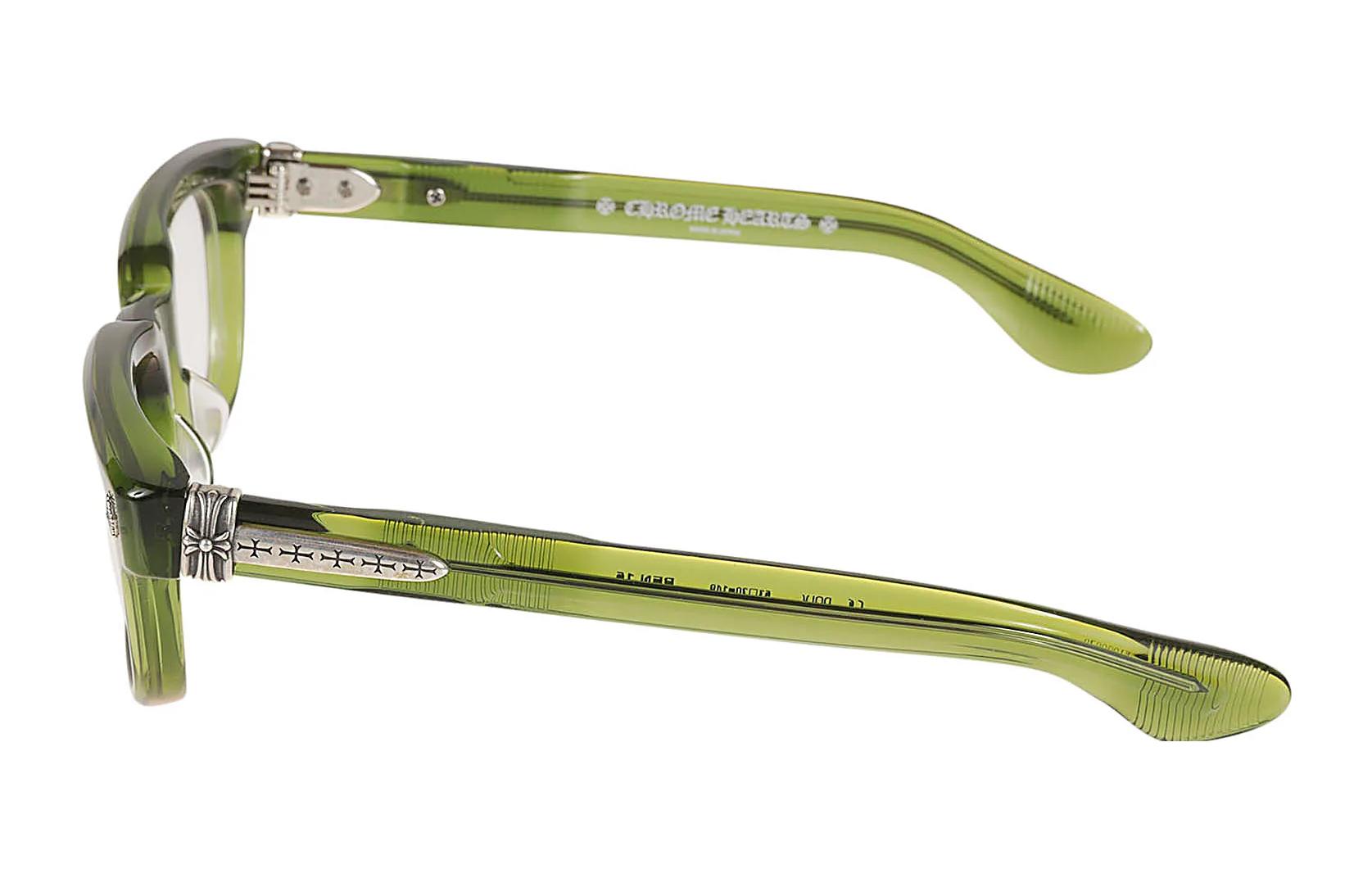 Chrome Hearts Side Logo Square Optical Glasses Unisex Green Frame Pen 15-DOLV 圖 3