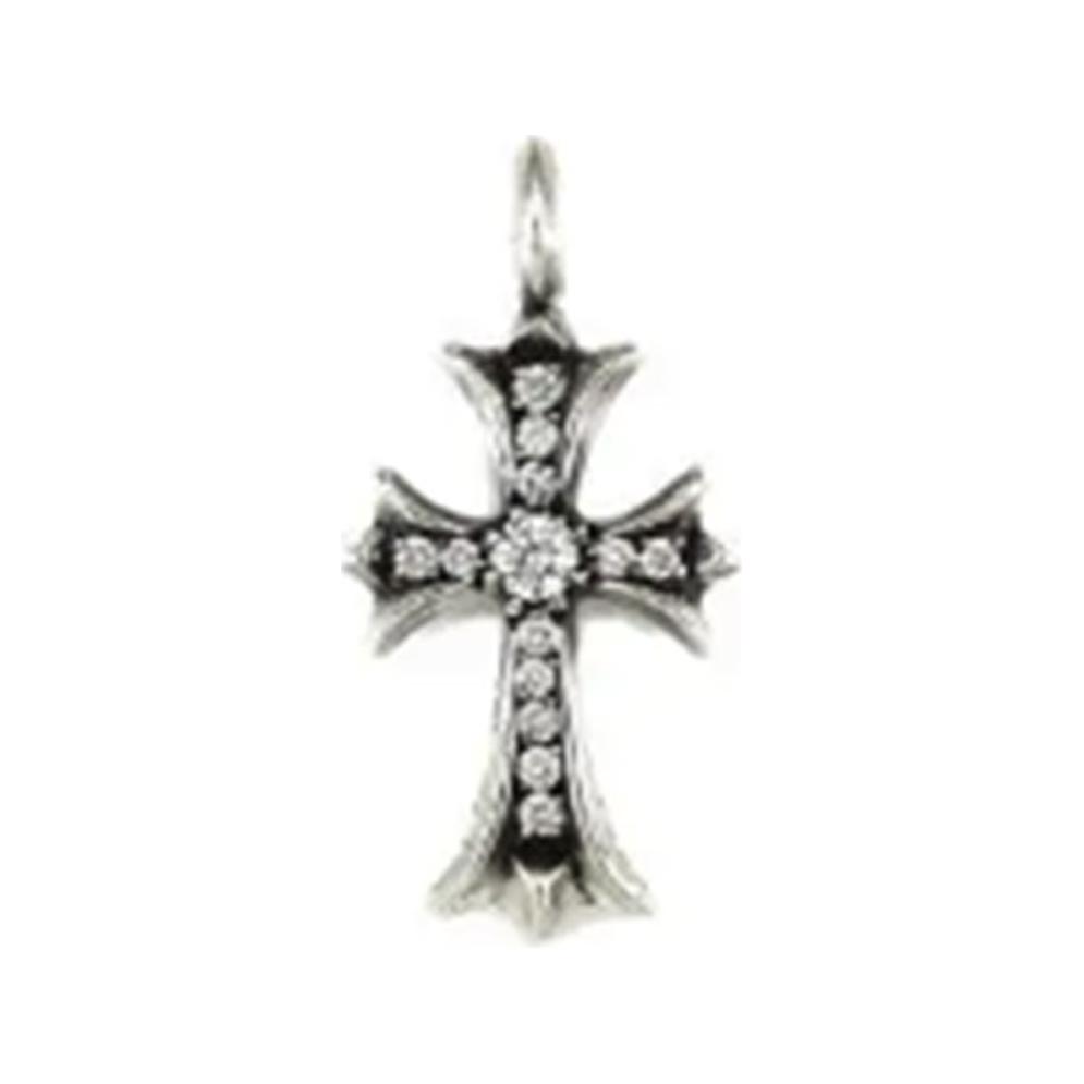 Order Colgante Cruz Chrome Hearts Plata 925 Diamante Unisex Estilo Pareja TINY-CH-CROOS