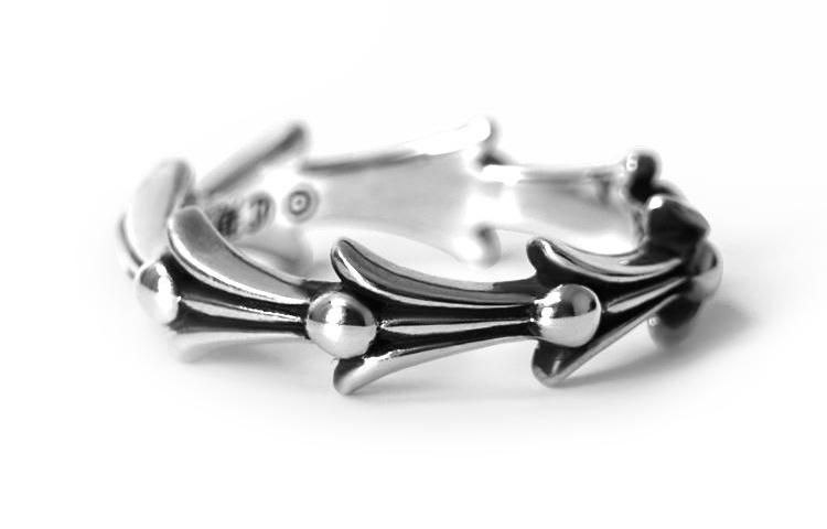 Order Cincin Chrome Hearts Silver Fishbone Wreath 925 Unisex Edisi Pasangan. CH-JZ-525