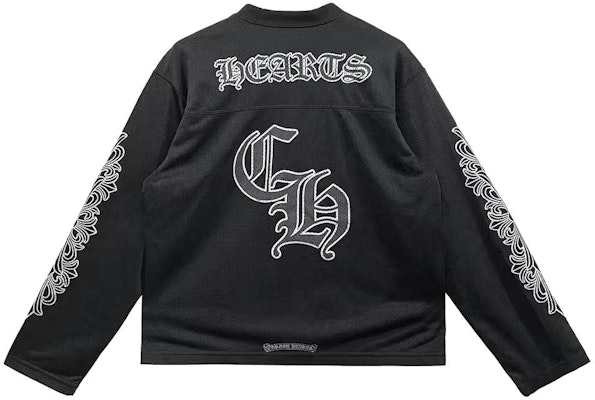 Chrome Hearts Bunga Perak Lengan Panjang Hitam Jersey Unisex. CH-196637 Lookbook Chrome Hearts Bunga Perak Lengan Panjang Hitam Jersey Unisex. CH-196637
