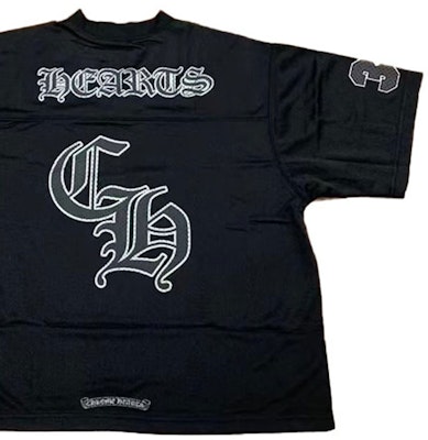 Chrome Hearts Kaos Jersey Hockey Unisex Logo Perak Warna Hitam. CH-20231186 Details for Chrome Hearts Kaos Jersey Hockey Unisex Logo Perak Warna Hitam. CH-20231186