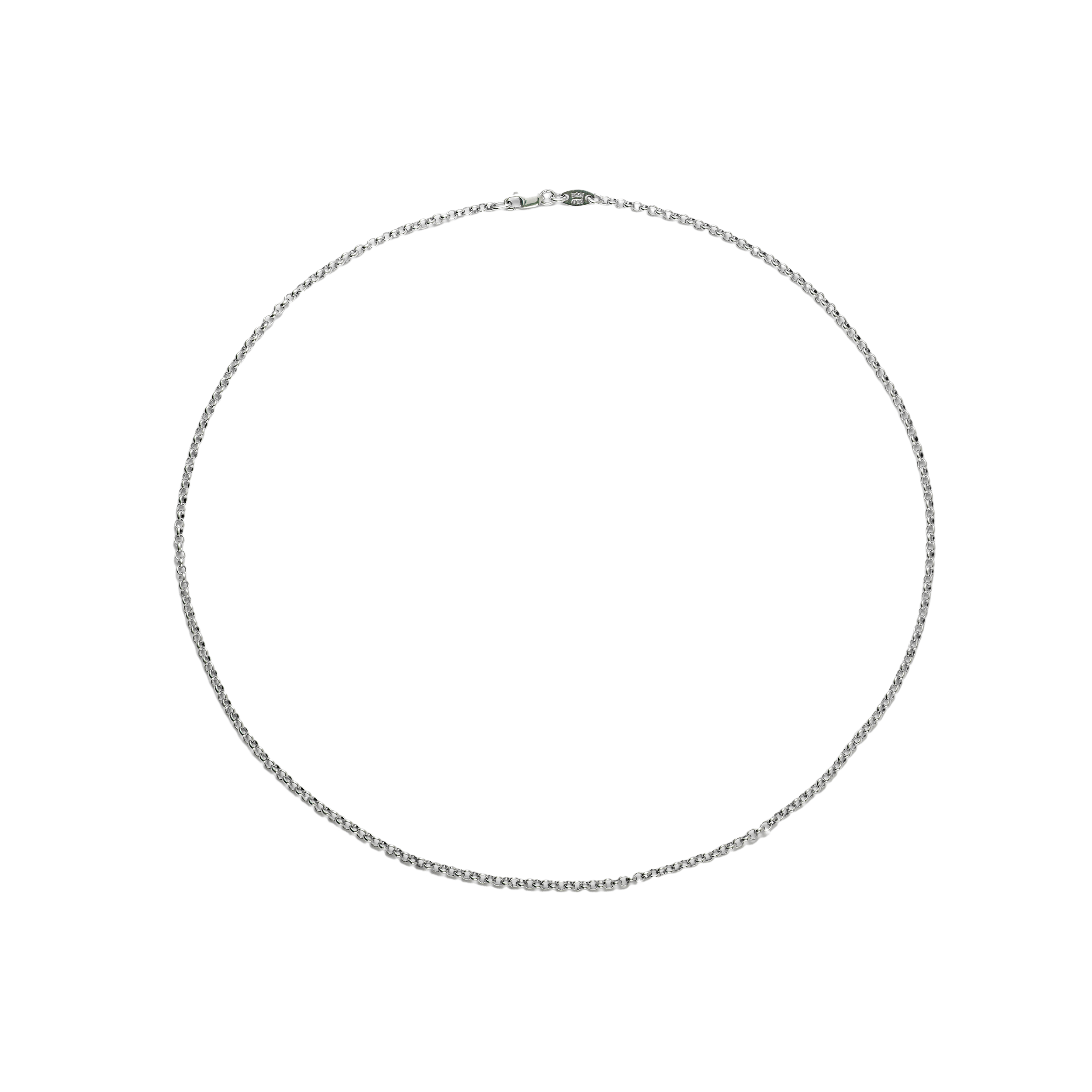 Chrome Hearts Simple 925 Silver Necklace for Men in Silver CH-ZL-801