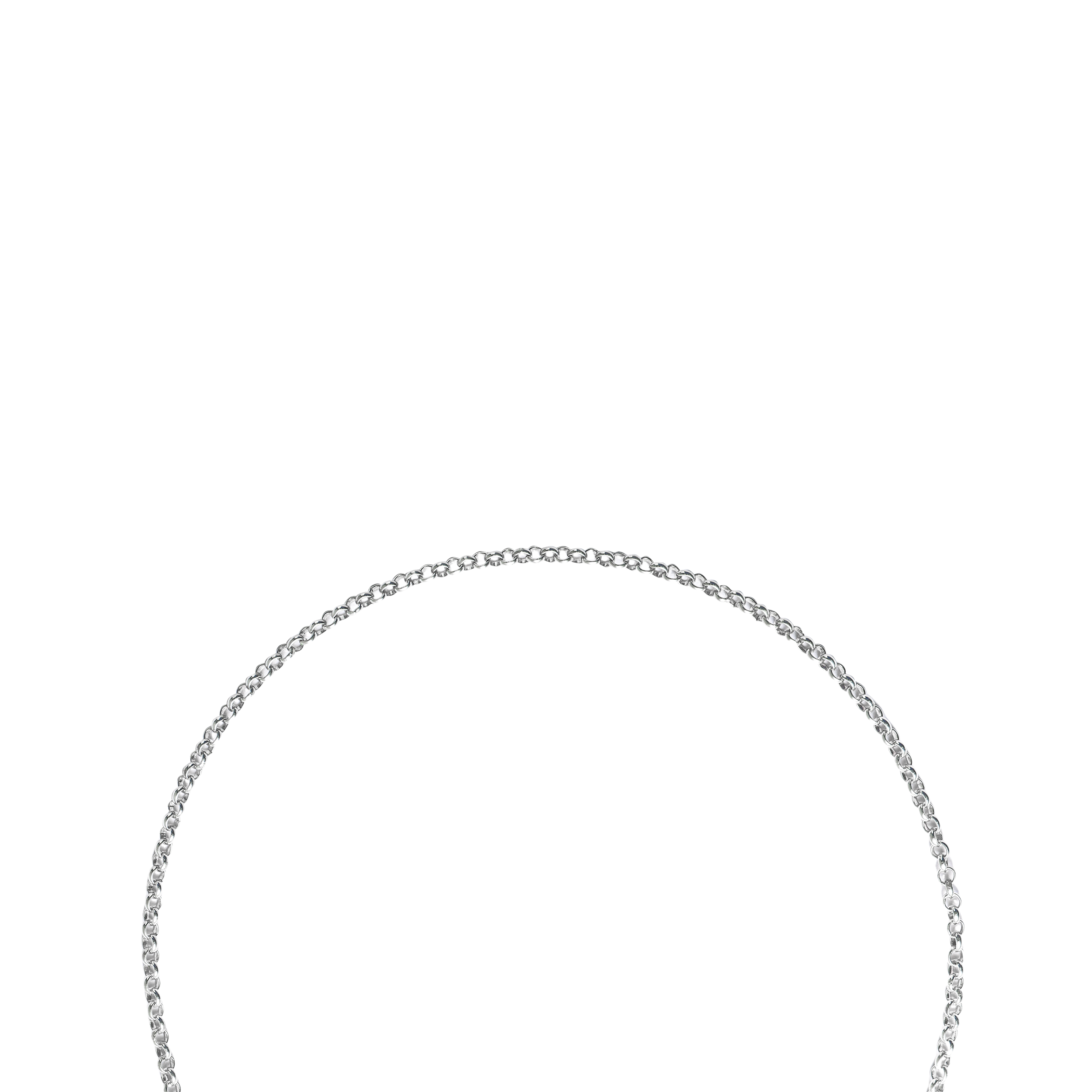 Shop 크롬하츠 심플 925 실버 목걸이 남성용 - 실버 CH-ZL-801