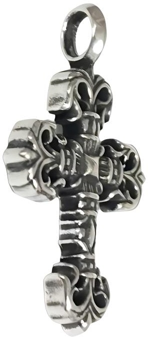 chrome-hearts-simple-925-silver-pendant-unisex-small-silver-fashion-accessory-filigree-charm