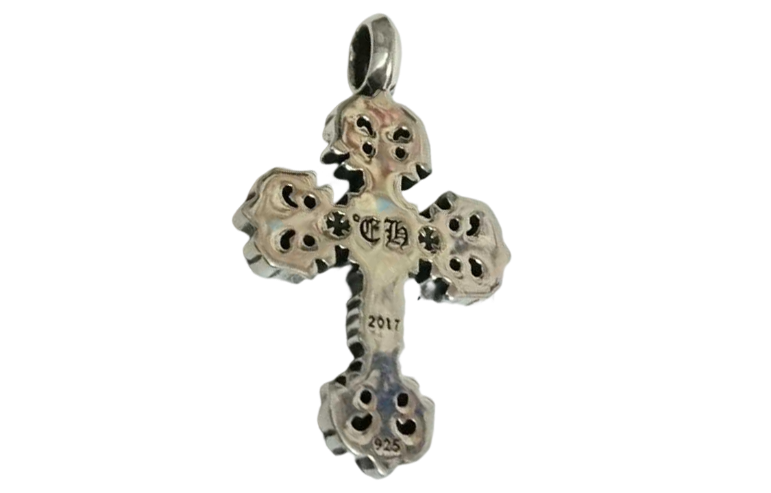 Purchase Chrome Hearts 简约925纯银吊坠 男女同款 小号 - 银色时尚配饰 filigree charm