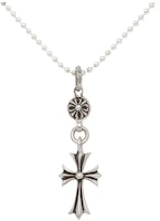 Chrome Hearts Single Ball Cross 925 Silver Pendant Necklace Silver Mens Chrome Hearts Single Ball Cross 925 Silver Pendant Necklace Silver Mens
