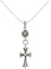 Buy Rantai Loket Chrome Hearts Single Ball Cross 925 Perak Lelaki. None